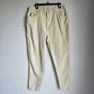 Vtg 90s Faded Glory Jeans‎ Womens 34x29 Khaki Tapered Mom Denim Retro Casual